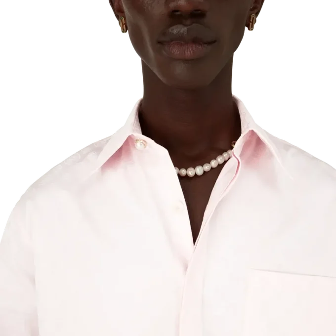 Langarmhemd mit Baumwoll-Monogramm Langarmhemd mit Baumwoll-Monogramm