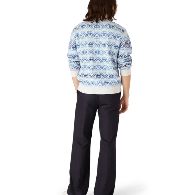 Langärmeliger Merino-Cardigan mit Space-Dye-Monogramm Langärmeliger Merino-Cardigan mit Space-Dye-Monogramm