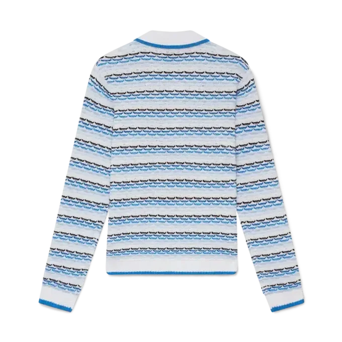 Langärmliges Poloshirt mit Tuck-Stitch-Muster