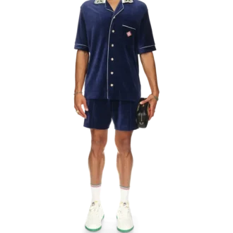 Laurel Velours-Hemd mit kurzen Ärmeln