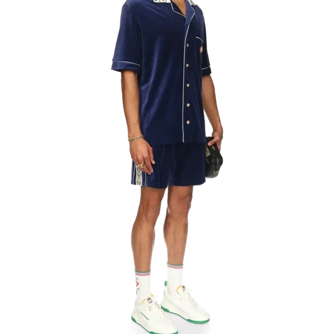 Laurel Velours-Hemd mit kurzen Ärmeln