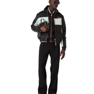 Leder-Trainingsjacke