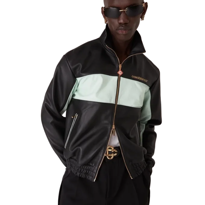 Leder-Trainingsjacke