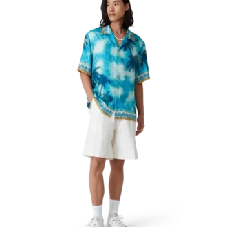 Leinen-Plissee-Shorts