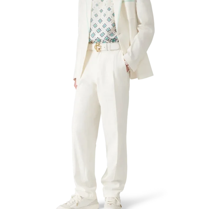 Leinenhose mit Falten