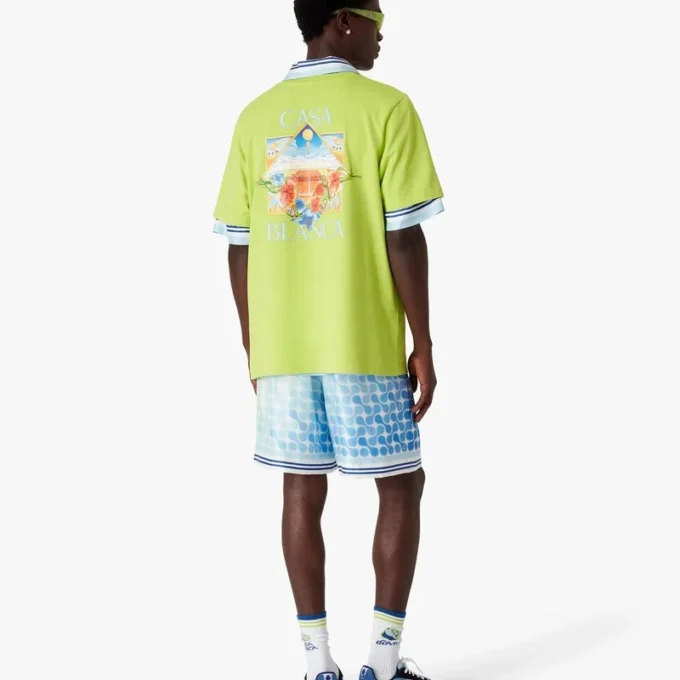 Lime Flower Court Icon Kurzarm-T-Shirt