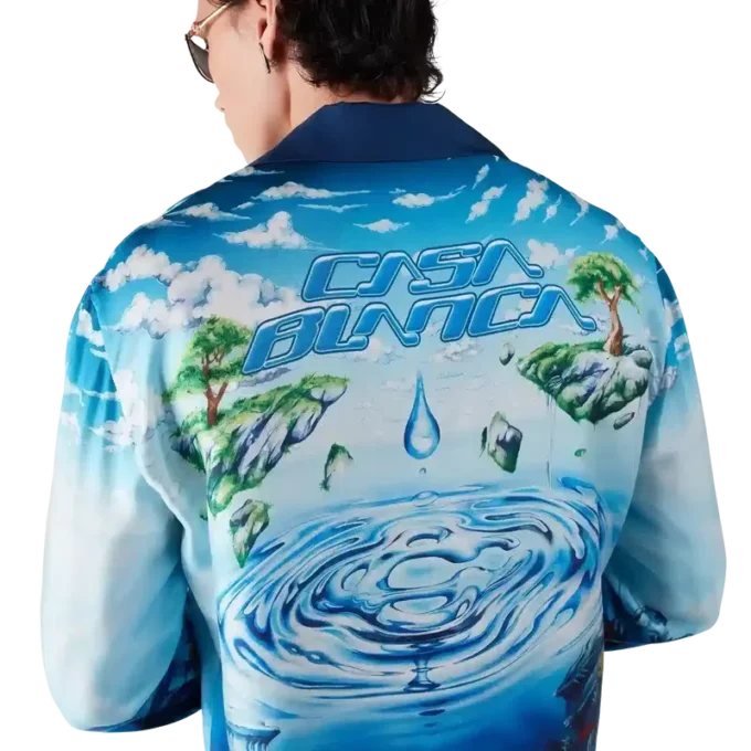 Lost Atlantis Langarm-Seidenhemd