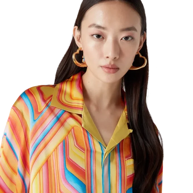 Low Rider Langarm-Seidenhemd