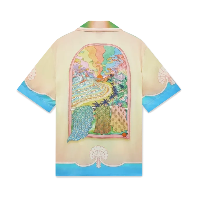 Lucid Dreams Kurzarm-Seidenhemd