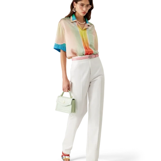 Lucid Dreams Kurzarm-Seidenhemd