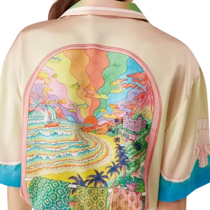 Lucid Dreams Kurzarm-Seidenhemd