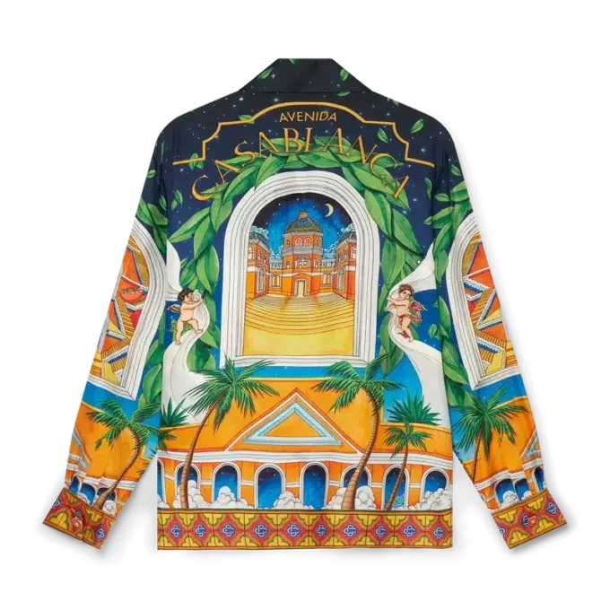 Maison D’ete Seidenhemd mit Kubanerkragen