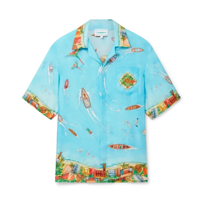 Maison Sur Piloti Seidenhemd