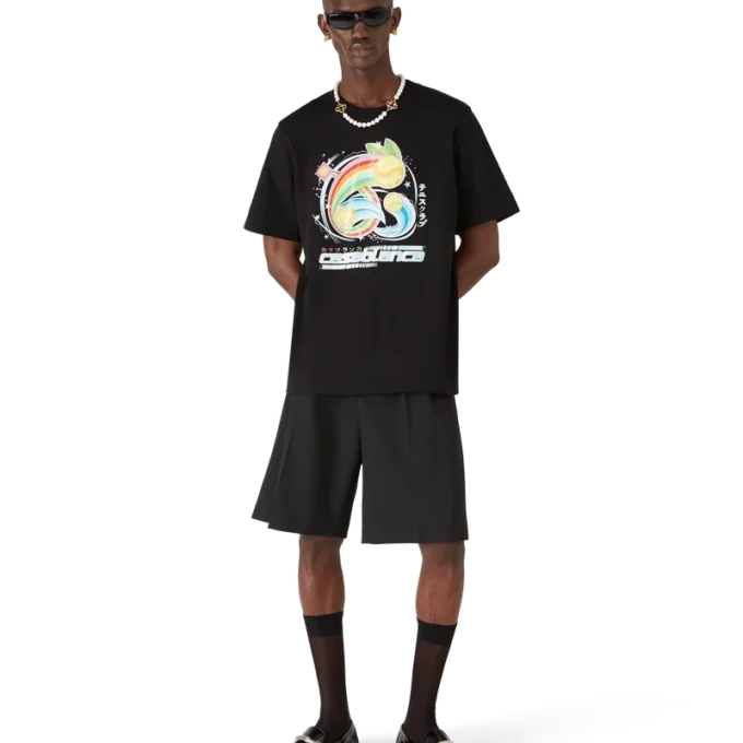 Manga-Tennisball-T-Shirt mit kurzen Shorts