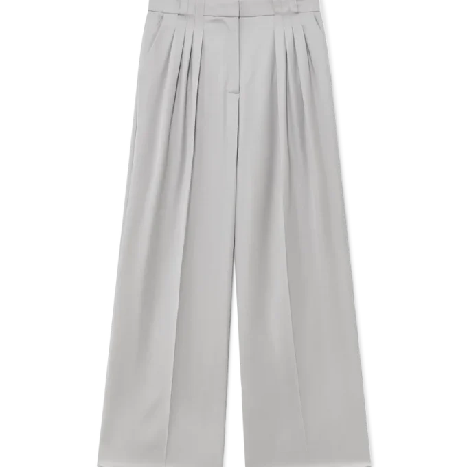 Maßgeschneiderte Hose aus Wolle mit dreifacher Falte