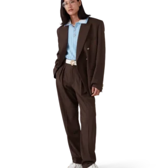 Maßgeschneiderte Plissee-Hose aus Wolle