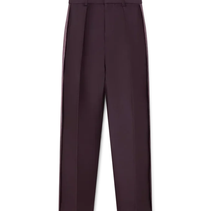 Maßgeschneiderte Woll-Seiden-Hose mit Seitenstreifen von Blend
