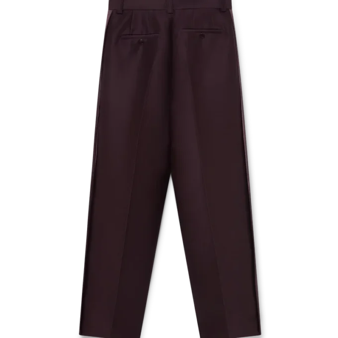 Maßgeschneiderte Woll-Seiden-Hose mit Seitenstreifen von Blend