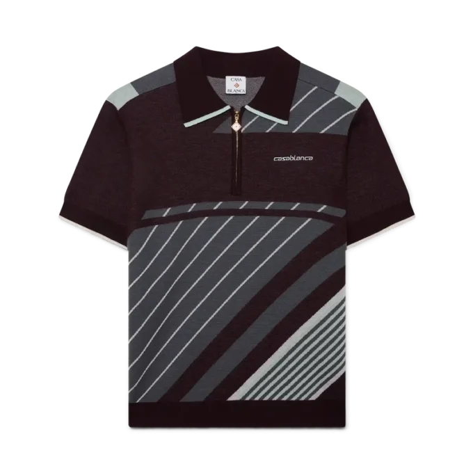 Merino Diagonal Tennis Poloshirt