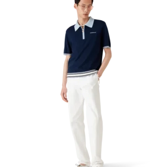 Merino-Strick-Tennis-Poloshirt