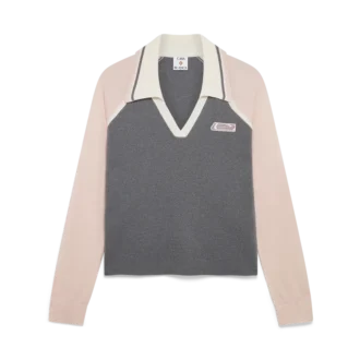 Merino Tennis Langarm-Poloshirt