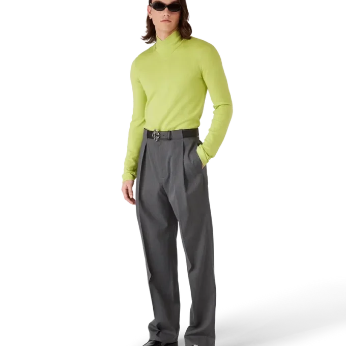 Merino-Top mit Rollkragen