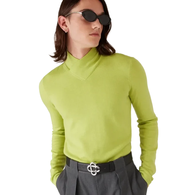 Merino-Top mit Rollkragen