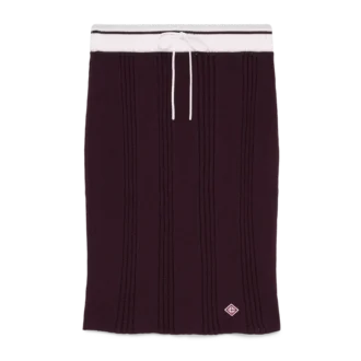 Midi-Rock aus Baumwollstrick