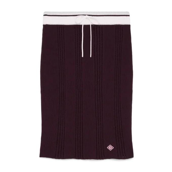 Midi-Rock aus Baumwollstrick