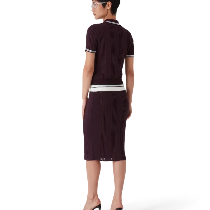 Midi-Rock aus Baumwollstrick