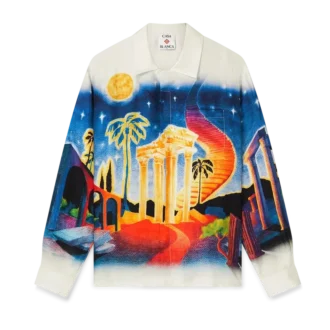 Midnight Acropolis Langarm-Seidenhemd Midnight Acropolis Langarm-Seidenhemd