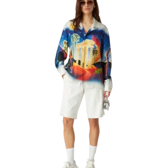 Midnight Acropolis Seidenhemd