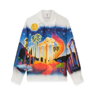 Midnight Acropolis Seidenhemd