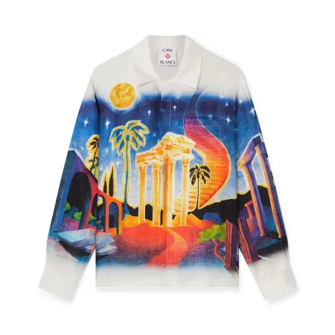 Midnight Acropolis Seidenhemd