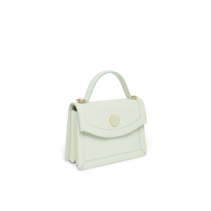 Mini-Jeanne-Tasche mit geprägtem Mint-Monogramm