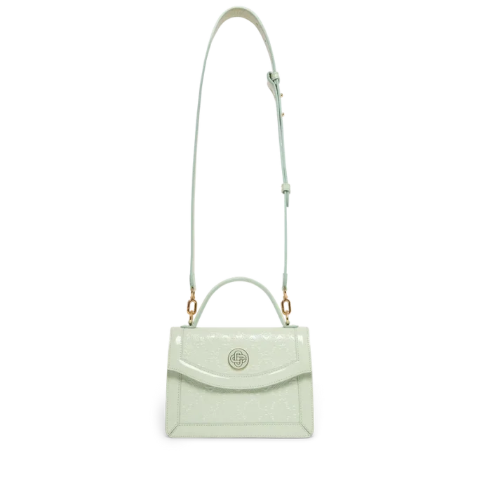 Mini-Jeanne-Tasche mit geprägtem Mint-Monogramm