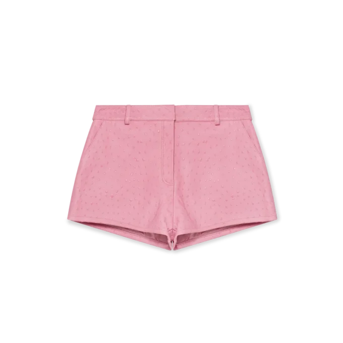 Mini-Shorts aus geprägtem Leder