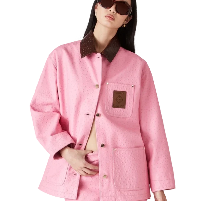 Mini-Shorts aus geprägtem Leder