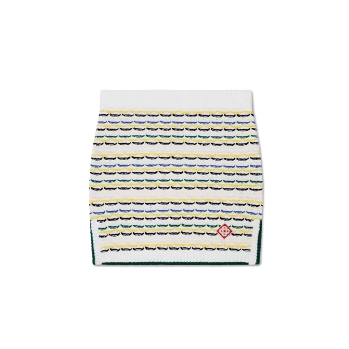 Minirock aus Baumwollstrick mit Tuck-Stich