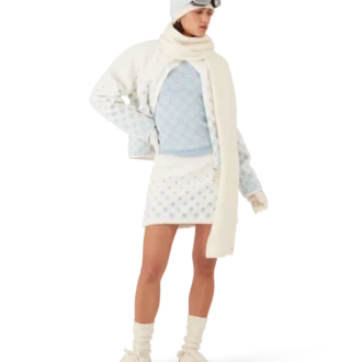 Minirock aus Fleece mit gesticktem Monogramm in Farbverlauf