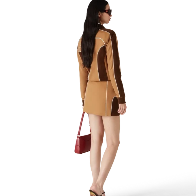 Minirock mit Chenille-Einsätzen