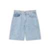 Mit Kristallen verzierte Jeans-Shorts