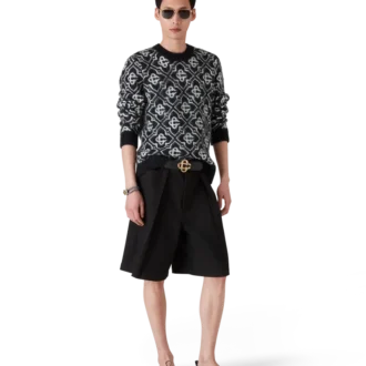 Mohair-Pullover mit Monogramm