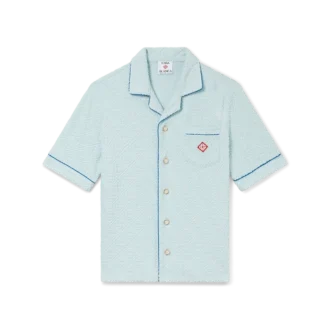 Monogram-Frottee-Hemd mit kurzen Shorts Monogram-Frottee-Hemd mit kurzen Shorts