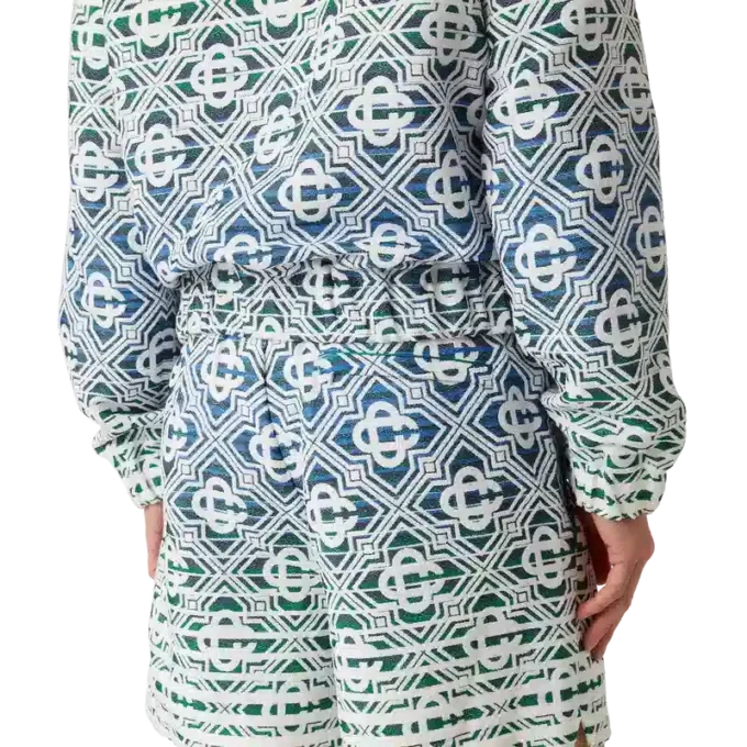 Monogram-Frottee-Shorts mit Farbverlauf