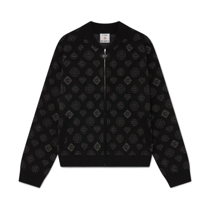 Monogram-Jacquard-Bomberjacke