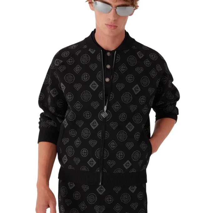 Monogram-Jacquard-Bomberjacke