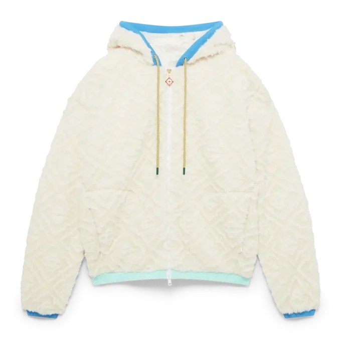 Monogram-Jacquard-Fleecejacke