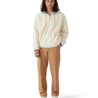 Monogram-Jacquard-Fleecejacke