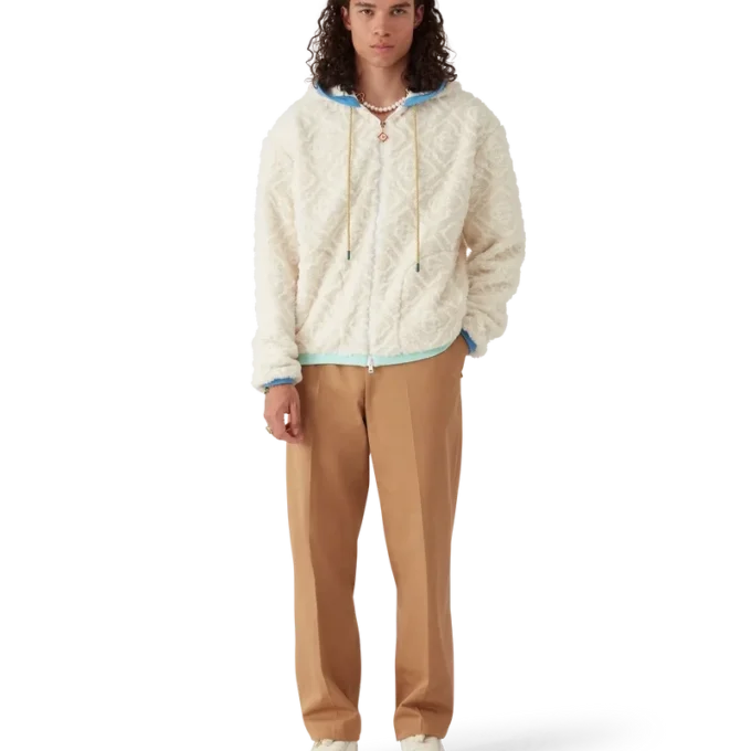 Monogram-Jacquard-Fleecejacke